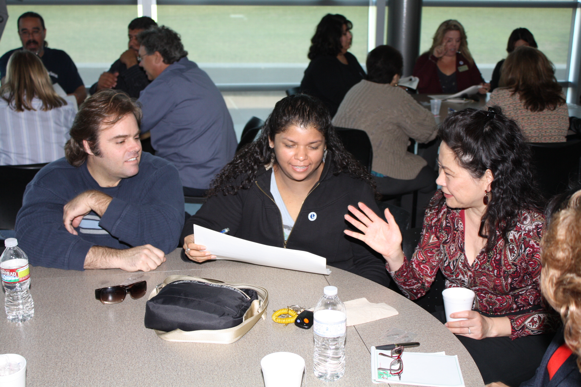 faculty members meeting at opening day spring 2011