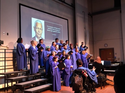Concert Choir singing at Black History Month