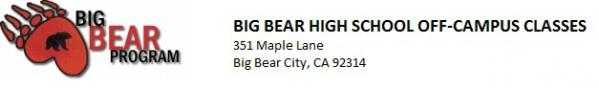 Big Bear Logo and Address