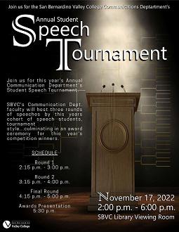 Speech Tournament Flyer