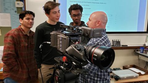 Lucas Cuny, lead film faculty working with high school students. 