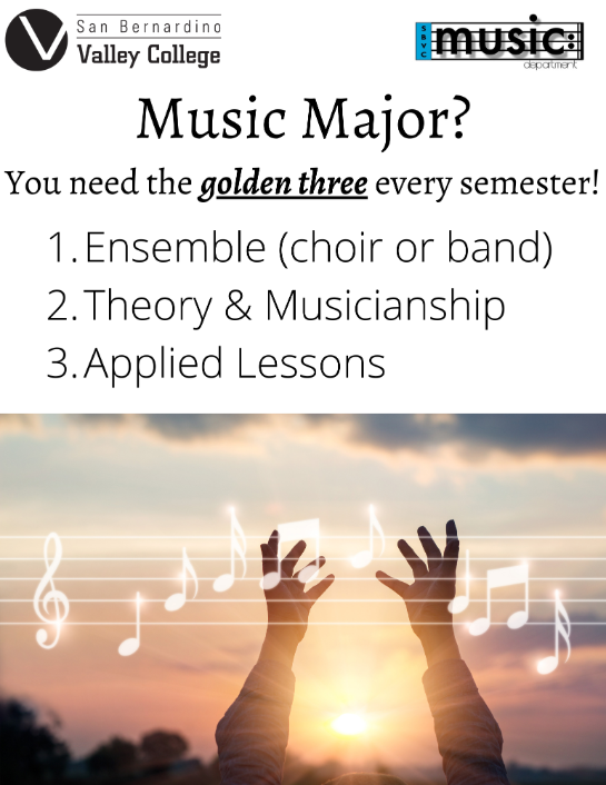 Music Major Requirements: Ensemble, Theory & Musicianship, Applied Lessons