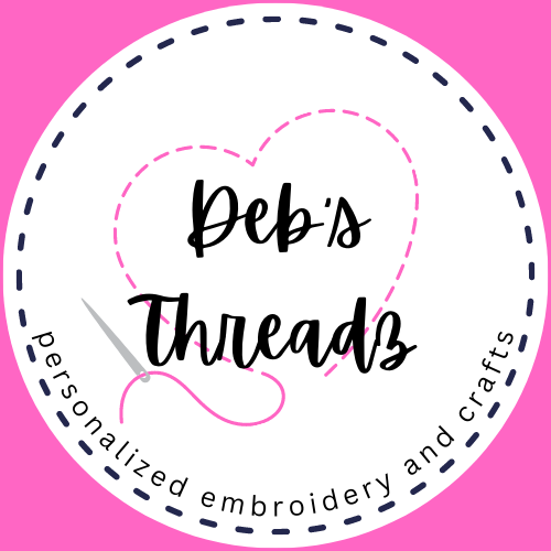 A photo of the Deb's Threadz logo 
