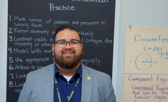 A teacher at Curtis Middle School in San Bernardino, Richard Tejada is exactly where he wants to be. 