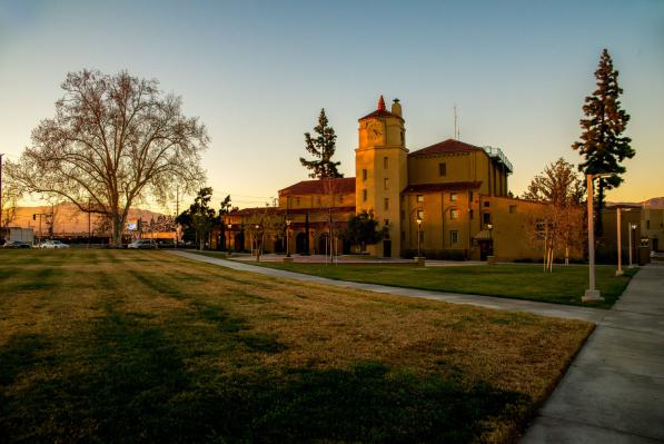 Photo of campus in the evening