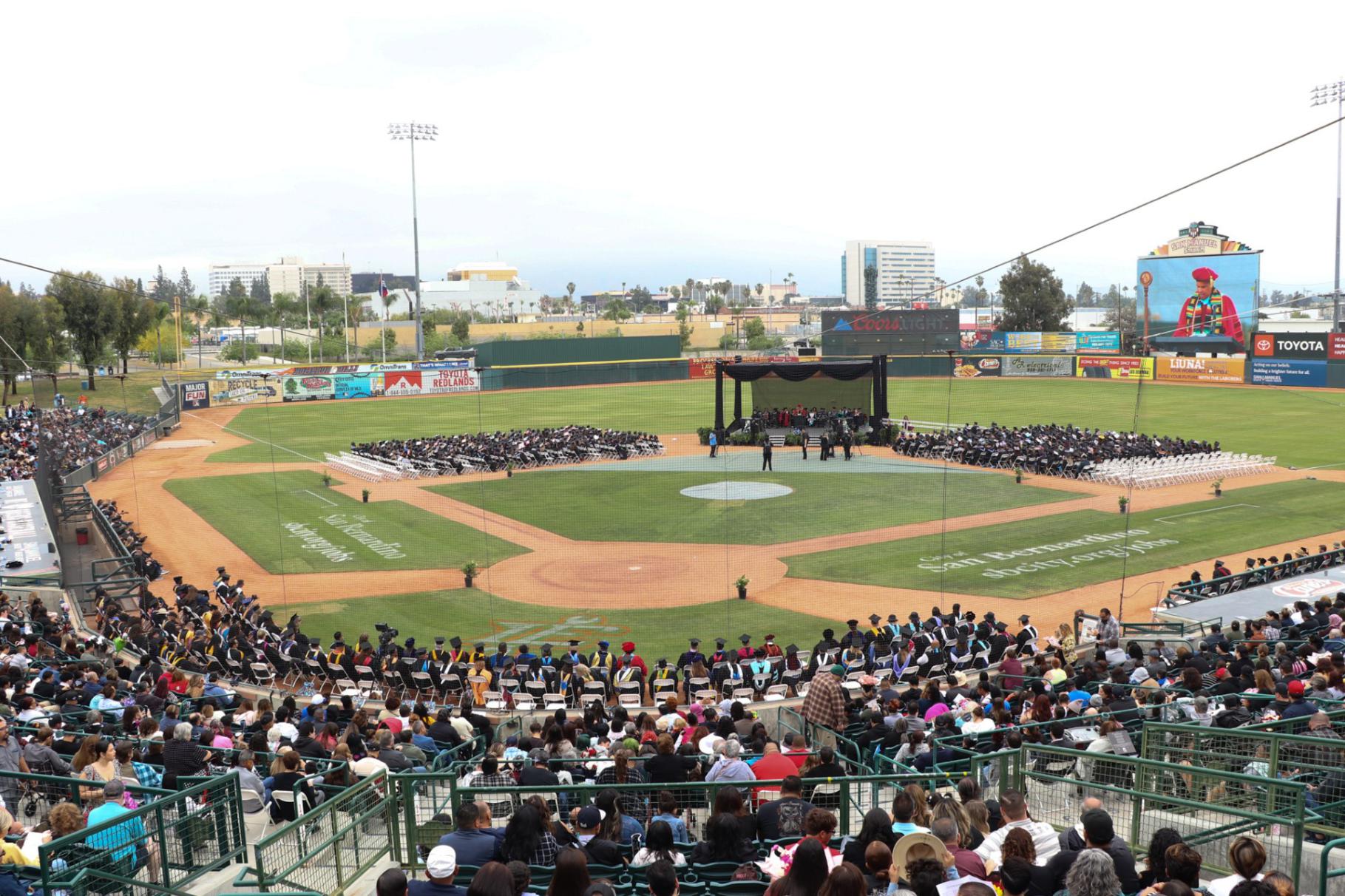 SBVC’s 96th graduating class was comprised of 1.698 students, earning 2,721 degrees and certificates on May 24, 2023 at San Manuel Stadium.