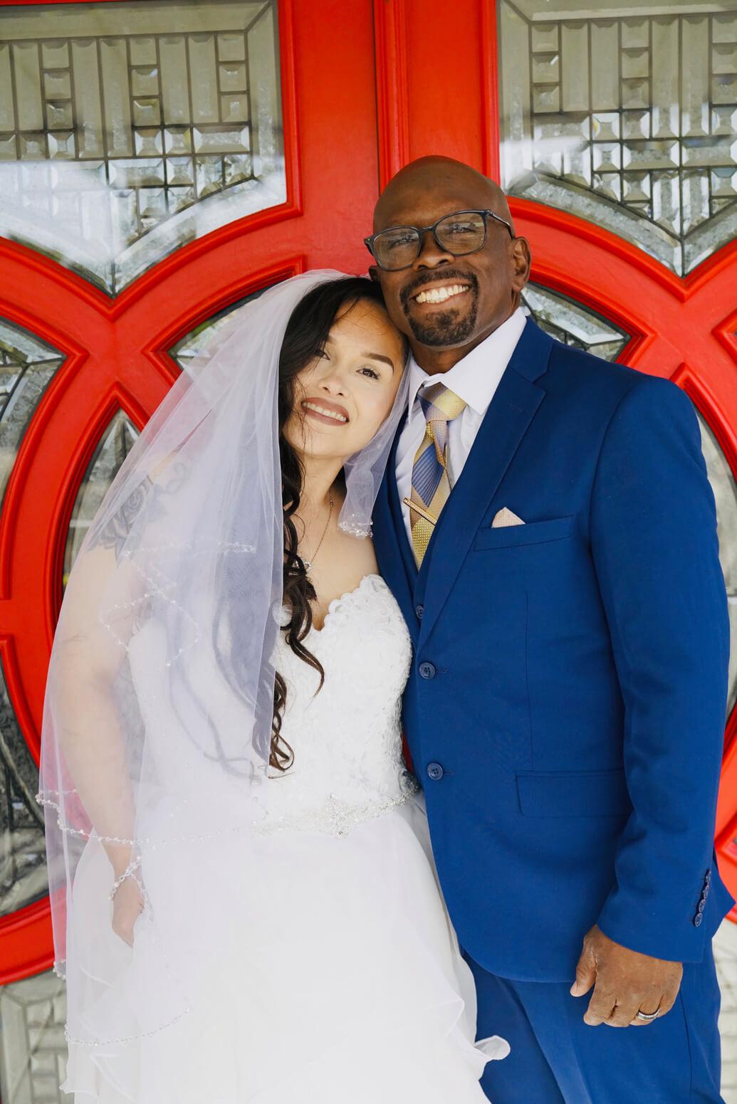 Mitzu and Michael Ester on their wedding day