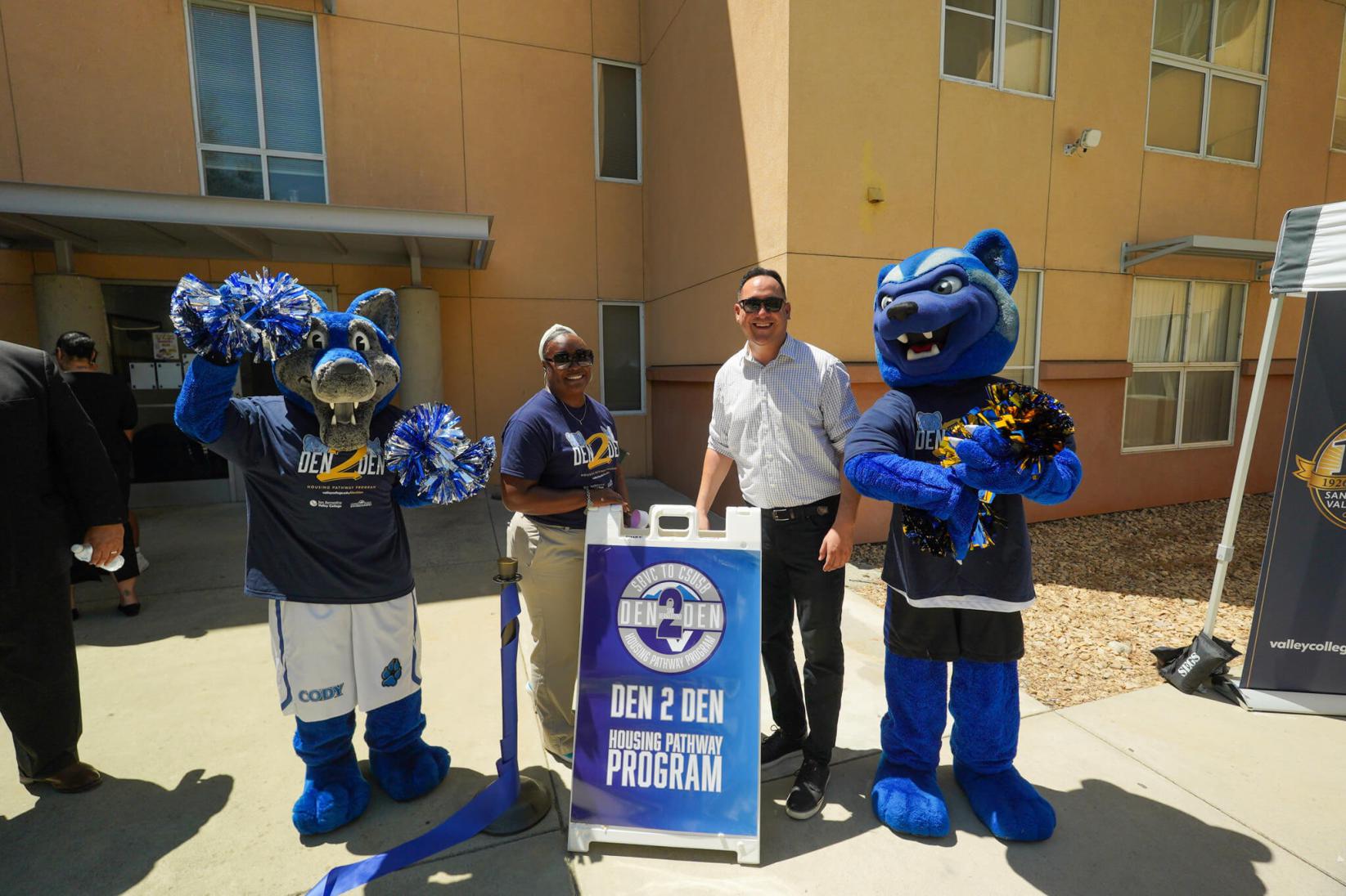 Blue with CSUSB's Coyote