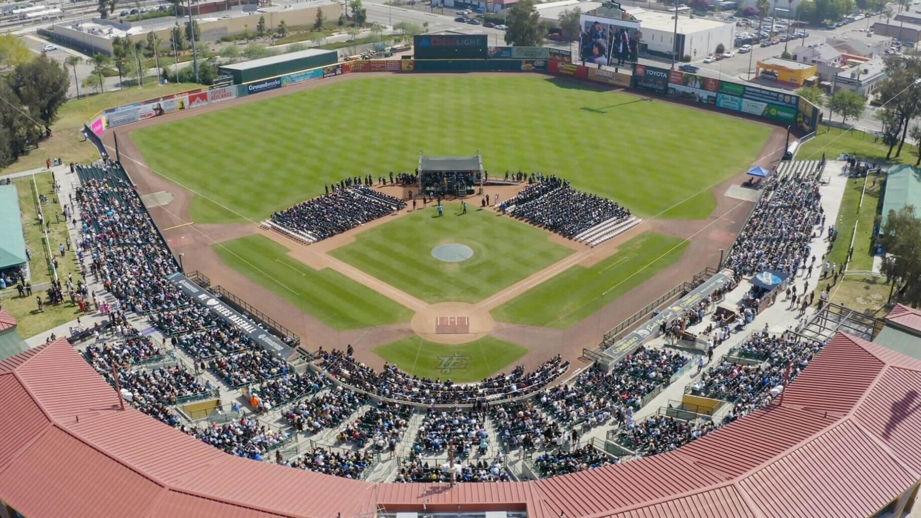 Drone shot of the entire stadium