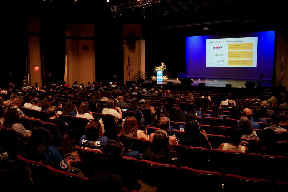 Faculty & staff in the SBVC Auditorium 
