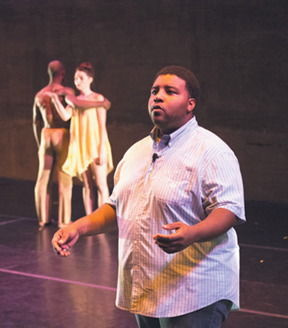 SBVC student William Lacey provides live vocals for “I Will Never Leave” for Maura Townsend’s Project21Dance.