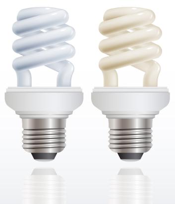 picture of two fluorescent light bulbs